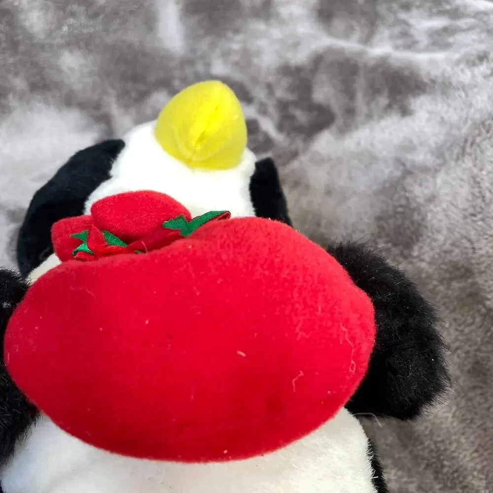 Christmas Penguin Plush Santa Hat Gift Bag Vintage Y2K Stuffed Animal 8